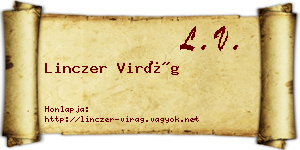 Linczer Virág névjegykártya