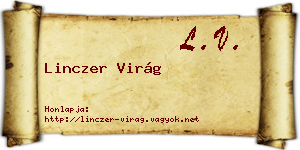 Linczer Virág névjegykártya